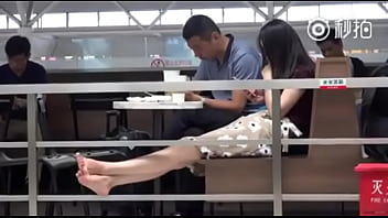 Asian feet in a Mall