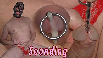 Sounding with cumshot. Urethral inserting toy kinky t. bdsm from Holland