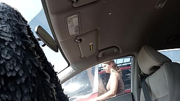 Sexy girl Caught me jerking in car
